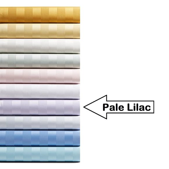 new Charter Club Damask 550 TC 100% Cotton KING Sheet Set in PALE LILAC STRIPE - Picture 10 of 12